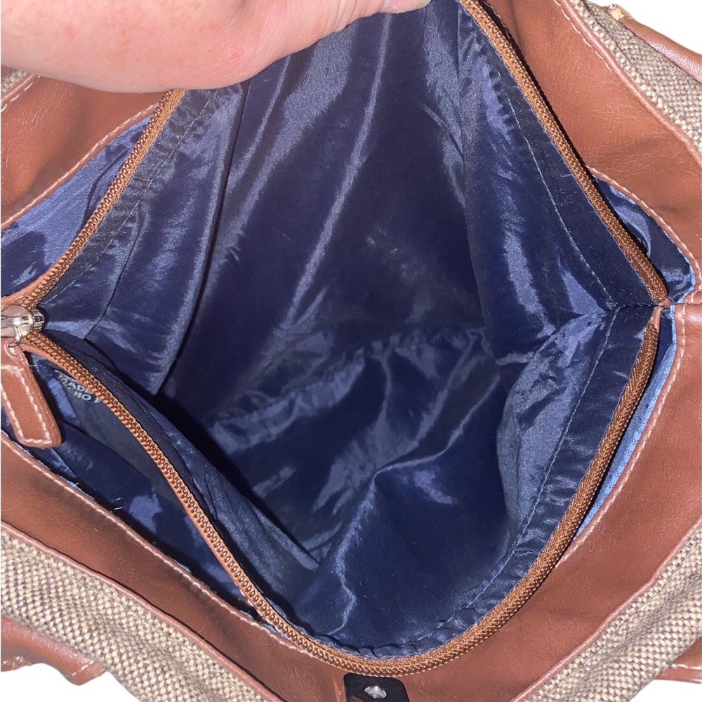 TOMMY HILFIGER GUC VINTAGE 2001 TWEED TOTE BAG, BROWN - Picture 7 of 8